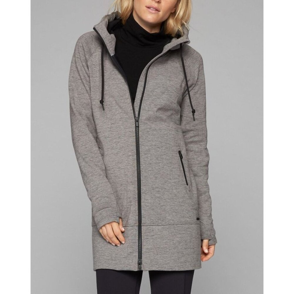 Athleta Stronger Long Hoodie Jacket Size XS